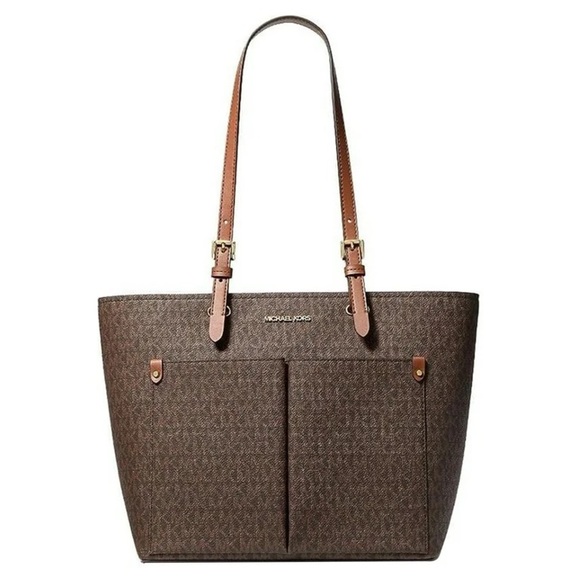 Michael Kors Dark Brown Signature Tote - Picture 1 of 7